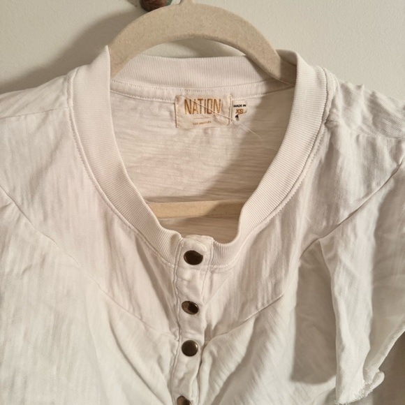 Nation LTD - Christa Sweatshirt Blouse in Off White - Picture 8 of 8